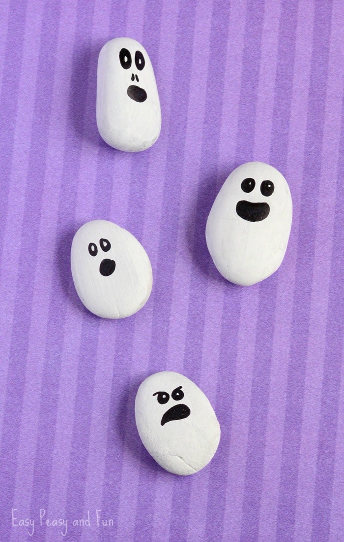 Painted Rock Ghosts Craft for Kids