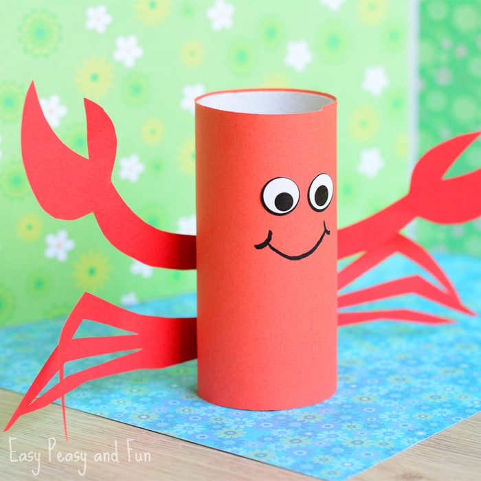 Paper Roll Crab Craft