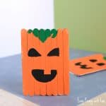 Popsicle Stick Pumpkin Craft