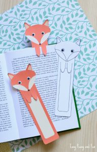 Printable Fox Bookmarks - DIY Bookmarks - Easy Peasy and Fun