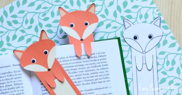Printable Fox Bookmarks - DIY Bookmarks - Easy Peasy and Fun