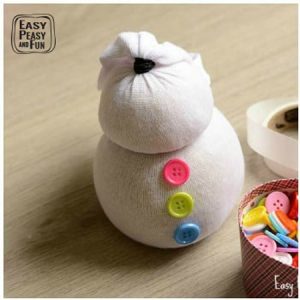 No-Sew Sock Snowman Craft - Easy Peasy and Fun