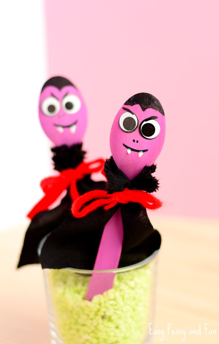 Vampire Wooden Spoon Puppets – Halloween Crafts for Kids