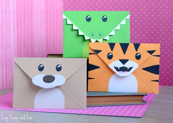 Printable Silly Animals Envelopes - Easy Peasy and Fun