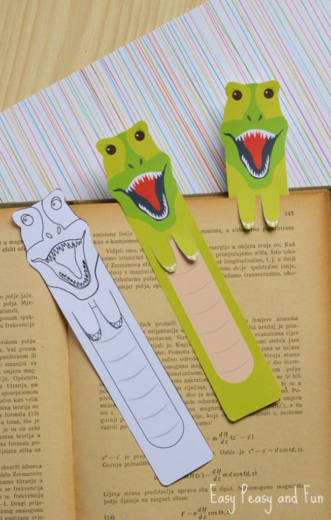 Printable Dinosaur Bookmarks   Easy Peasy and Fun