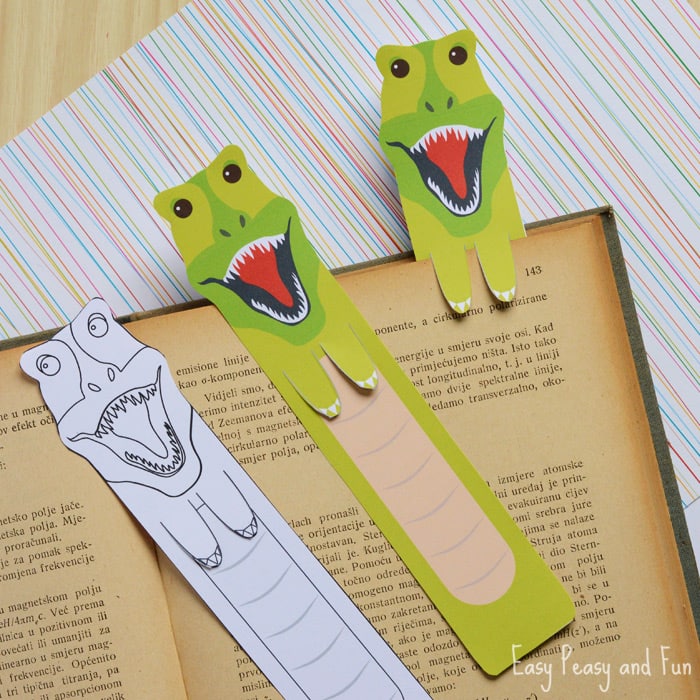 Printable Dinosaur Bookmarks Easy Peasy and Fun