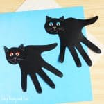 Handprint Black Cat Craft