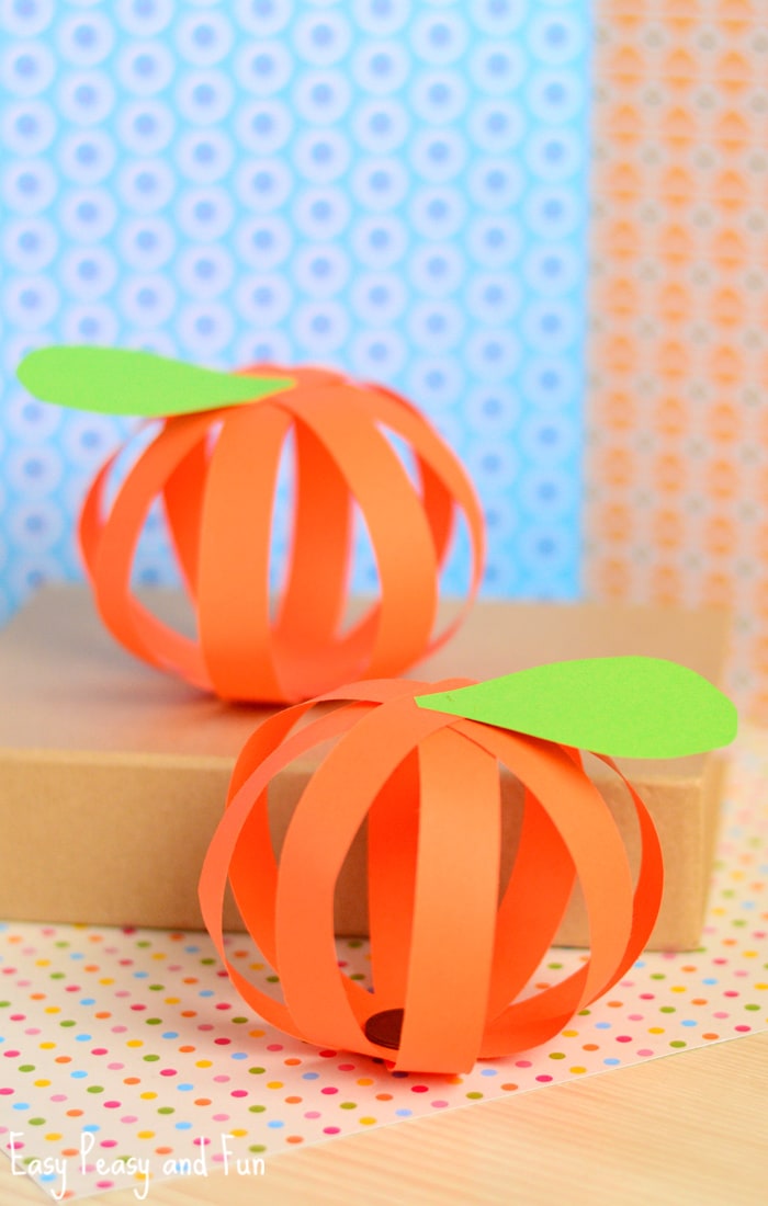 Paper pumpkin crafts for kids