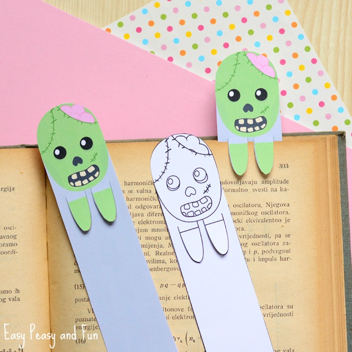 Printable Zombie Bookmarks