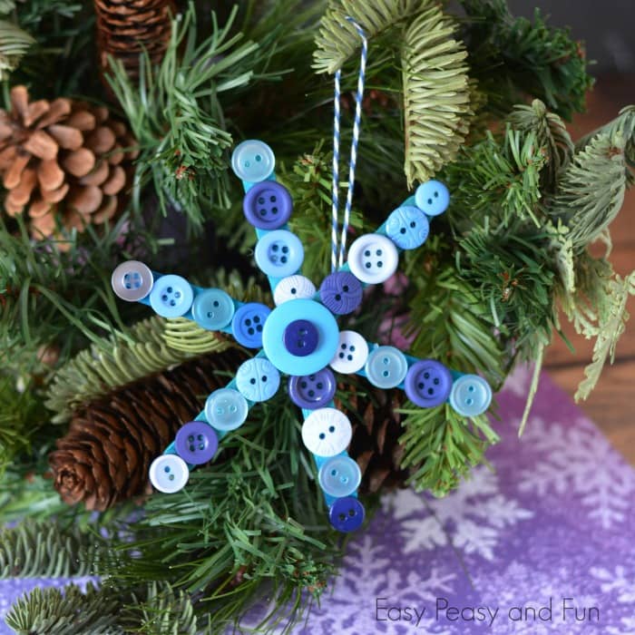 Snowflake Ornament - Christmas decorations that kids can make