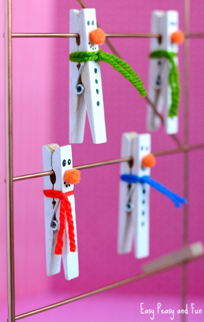 Clothespin Snowman Craft for Kids - Fun Snowman Crafts for Kids to Make