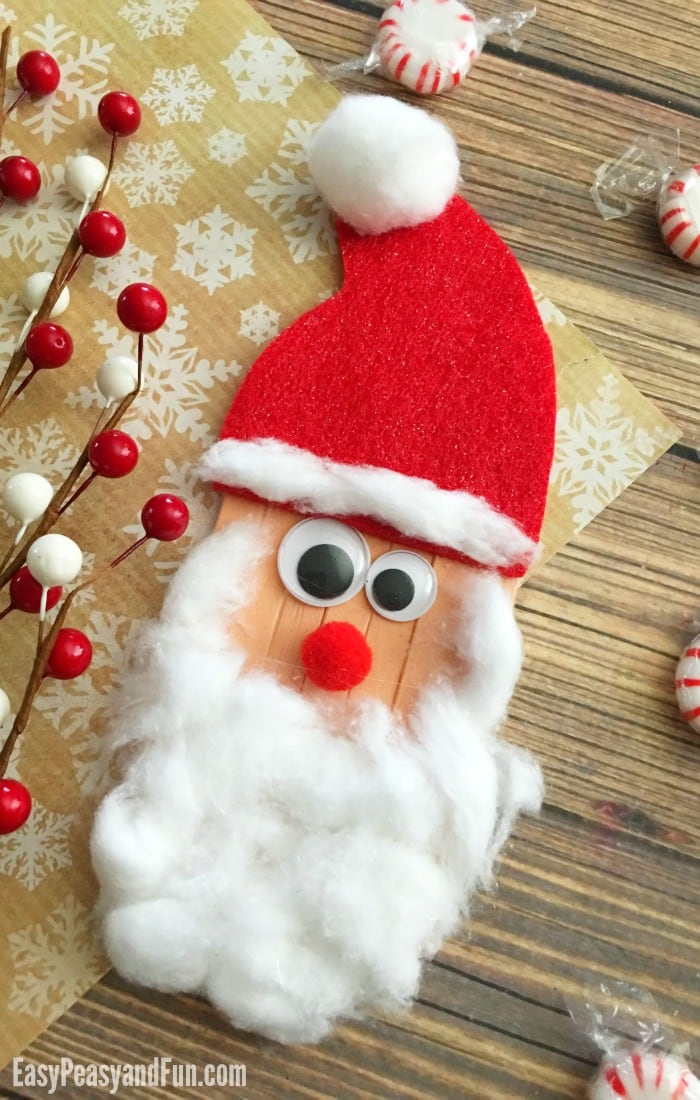 Craft Sticks Santa Craft – Christmas Crafts for Kids
