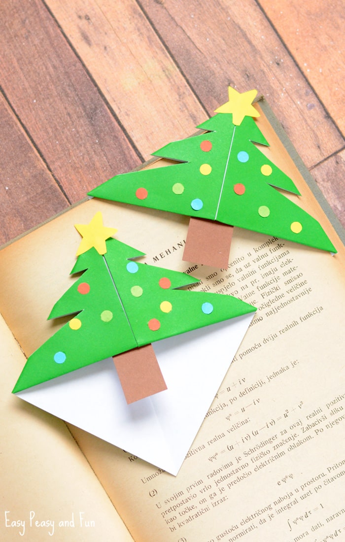 Cute Christmas Tree Corner Bookmark