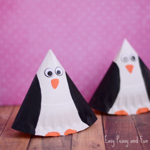 Cute Paper Plate Penguin Craft