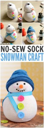 No-Sew Sock Snowman Craft - Easy Peasy and Fun