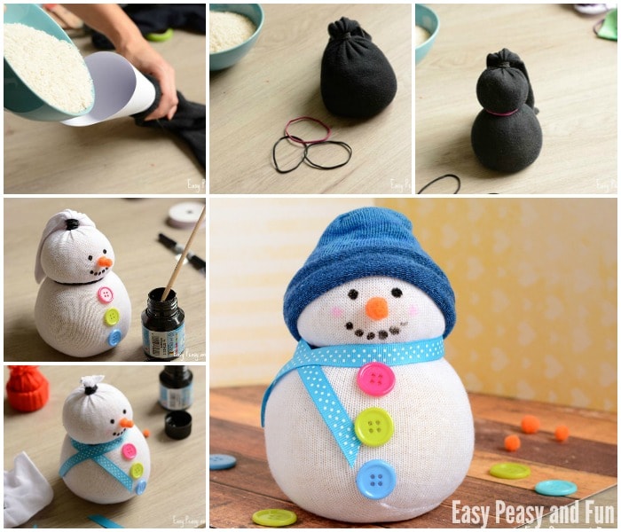 No-Sew Sock Snowman Craft for Your Little Ones