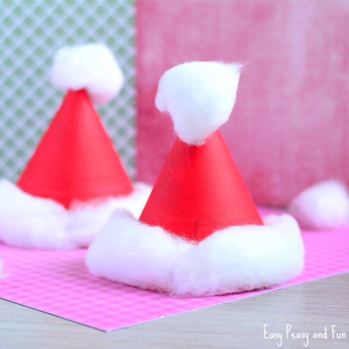 Paper Plate Santa Hats Craft – Christmas Crafts for Kids