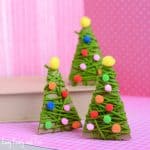 Yarn Wraped Christmas Tree Ornament