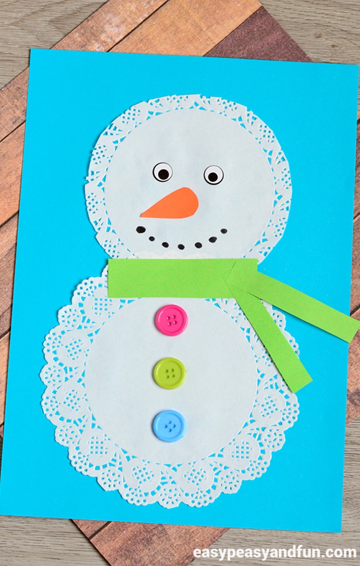 Doily Snowman Craft - Easy Peasy and Fun