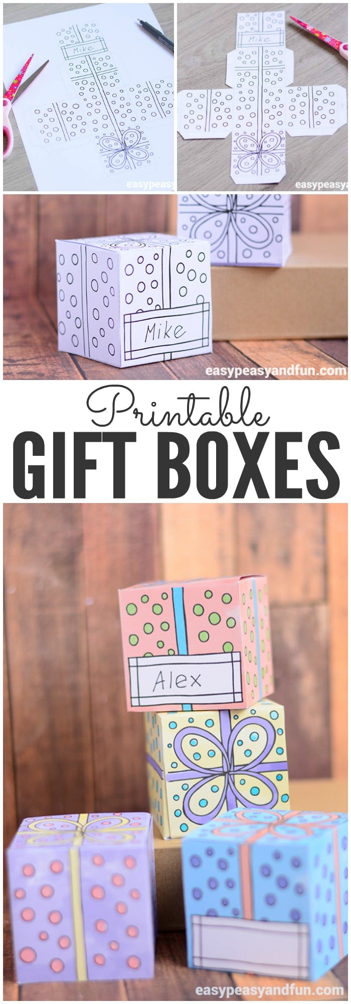 Grab These Lovely Printable Gift Boxes 