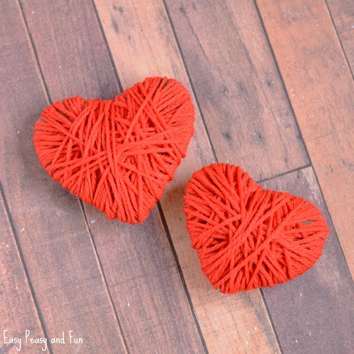 hearts Yarn hearts heart decorations red