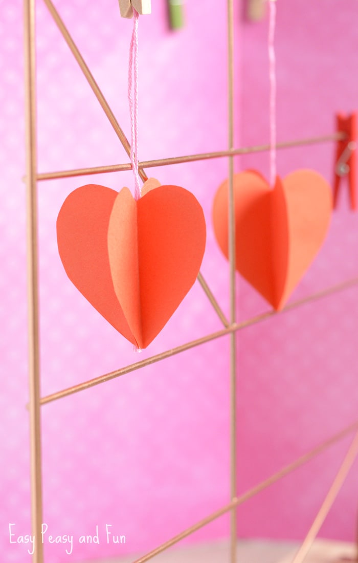 3D Paper Heart Craft