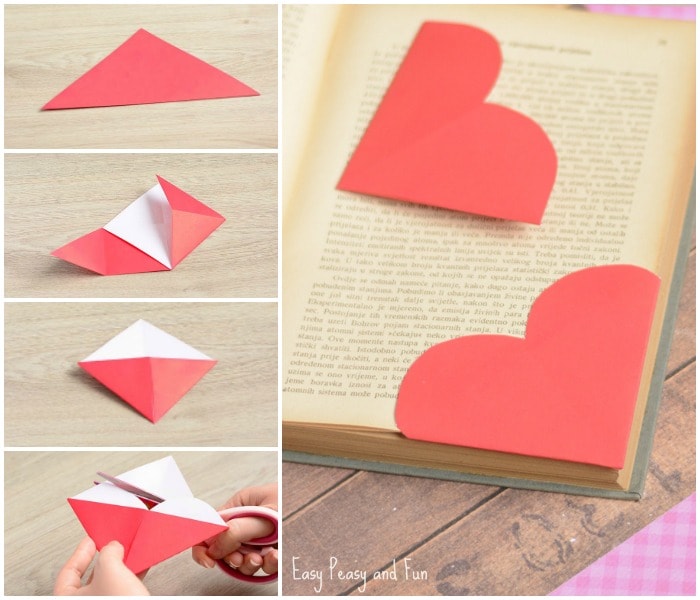 Cute Heart Corner Bookmarks