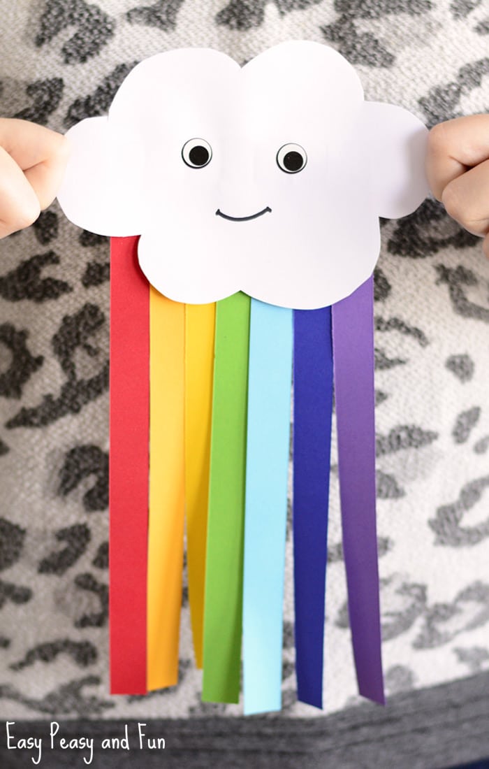 Simple and cute paper rainbow child craft