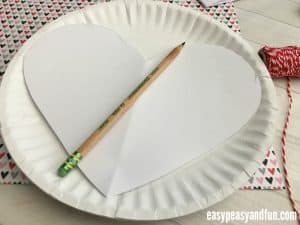 Threaded Heart Paper Plate Craft for Valentines Day - Easy Peasy and Fun