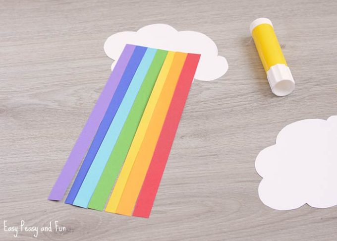 Cotton Ball Rainbow Craft - Easy Peasy and Fun