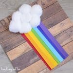 Cotton Ball Rainbow Craft for Kids