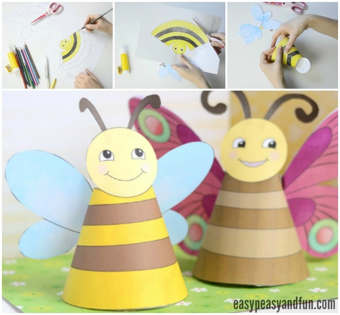 Cute Free Printable Bug Paper Toys
