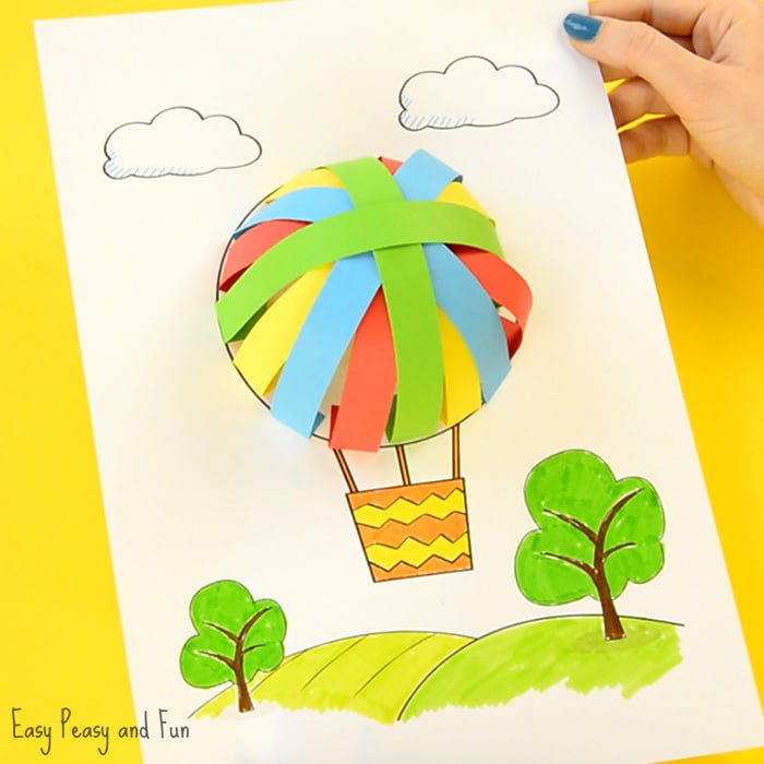 Cute Hot Air Balloon Paper Craft for Kids