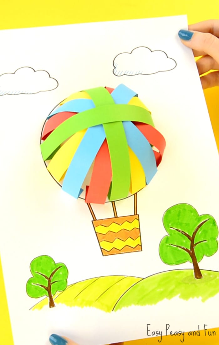 Download Hot Air Balloon Paper Craft - Easy Peasy and Fun