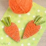 Yarn Wrapped Carrots Craft