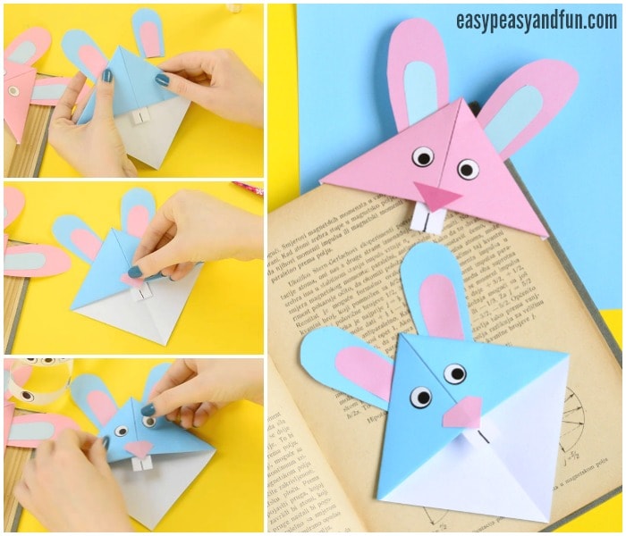 Adorable Easter Bunny Corner Bookmark