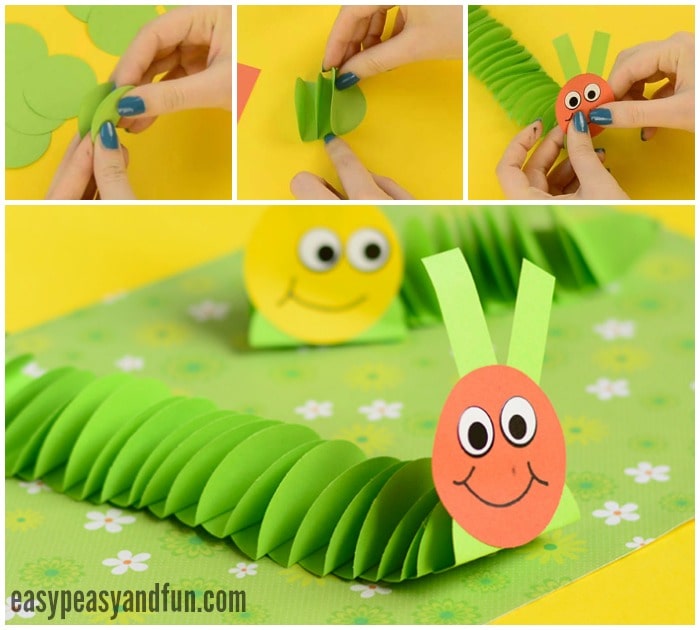 Adorable Paper Caterpillar Craft