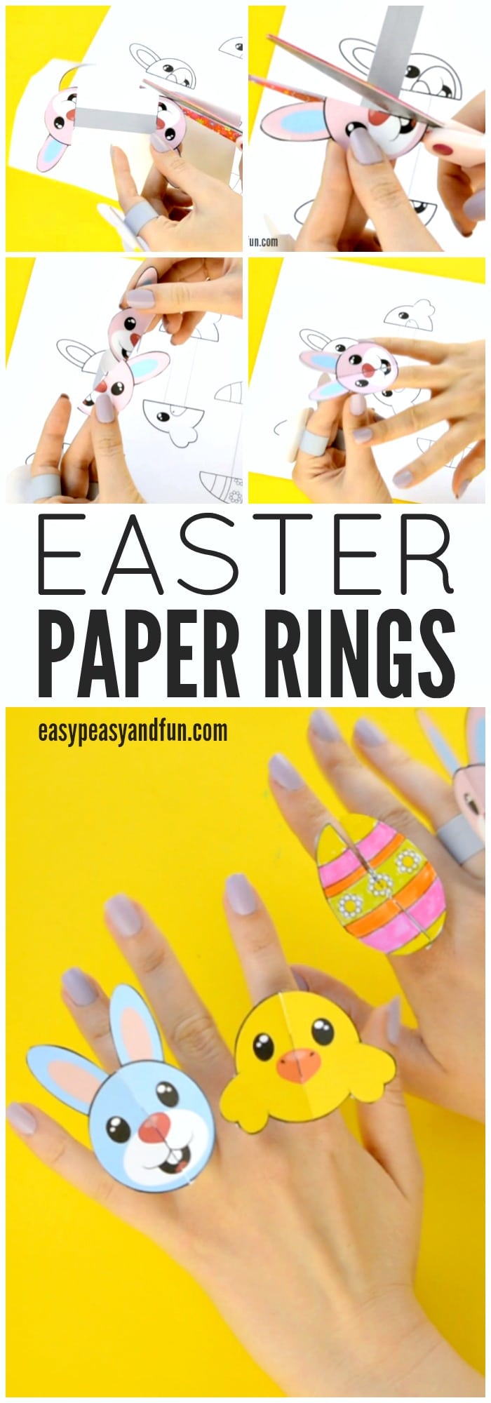 Adorable Printable Easter Paper Rings