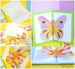 DIY Butterfly Pop Up Card with a Template - Easy Peasy and Fun