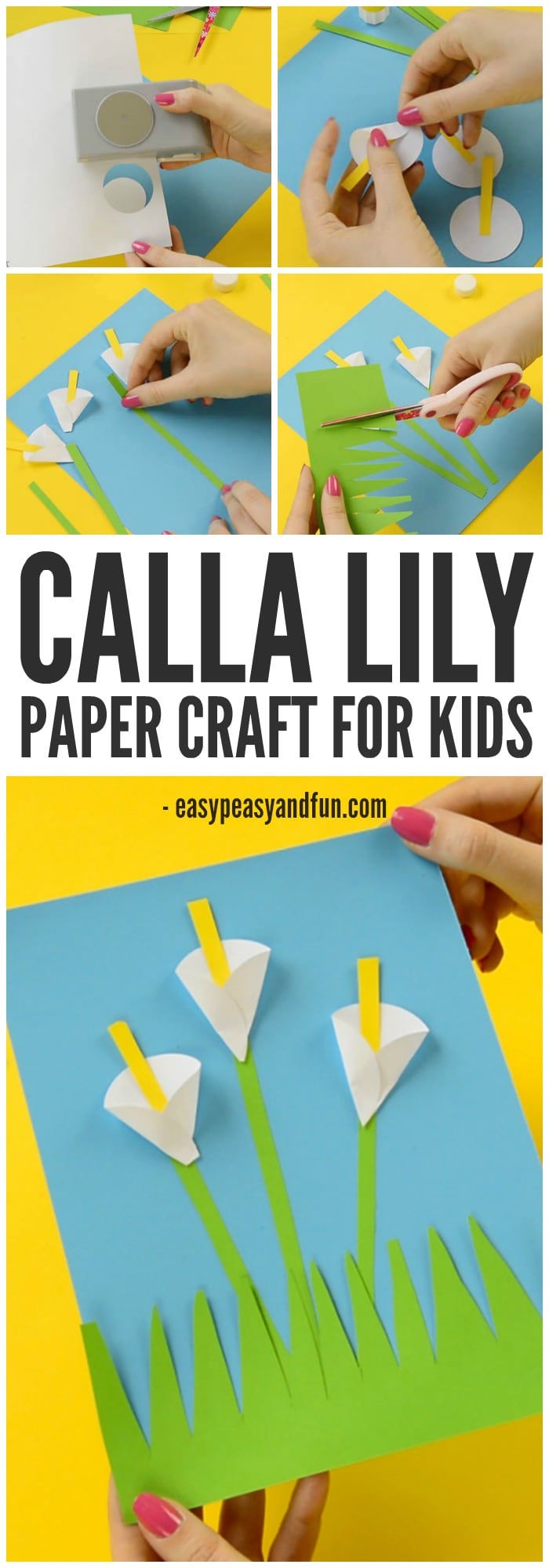 Cute Calla Lily Paper Craft for Kids to Make
