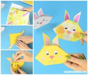 Origami Bunny Tutorial With Printable Template - Easy Peasy and Fun