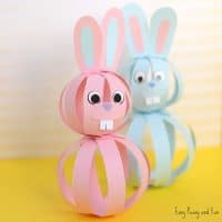 Easy Paper Bunny Craft - Easter Idea for Kids - Easy Peasy and Fun
