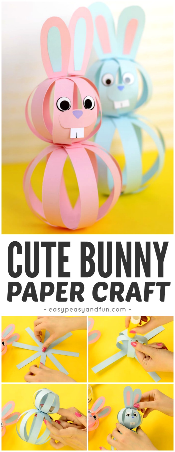 Cute and Simple Paper Bunny Craft for Kids to Make