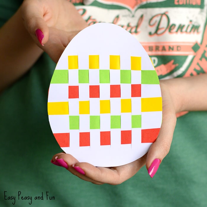 Cute Easter Egg Paper Weaving
