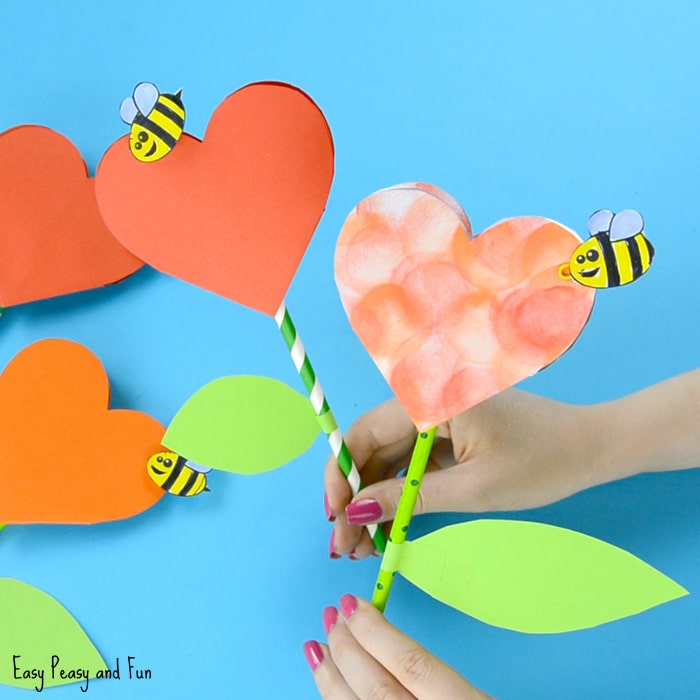 Paper flower crafts for kids