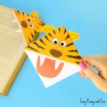 Tiger Corner Bookmarks – DIY Origami for Kids