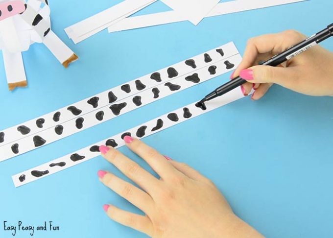 Simple Cow Paper Easy Paper Cow Craft - Farm Animal Craft Ideas - Easy Peasy and Fun