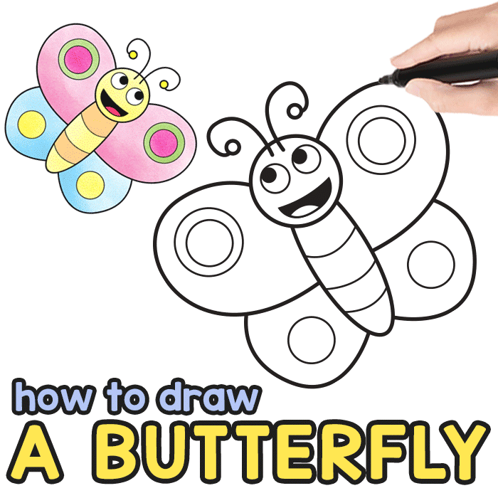 How To Draw A Butterfly Step By Step For Kids Printable Easy Peasy And Fun Try to proceed step by step in drawing a particular sketch. how to draw a butterfly step by step