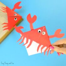 Crab Corner Bookmarks – Ocean Animals Origami for Kids