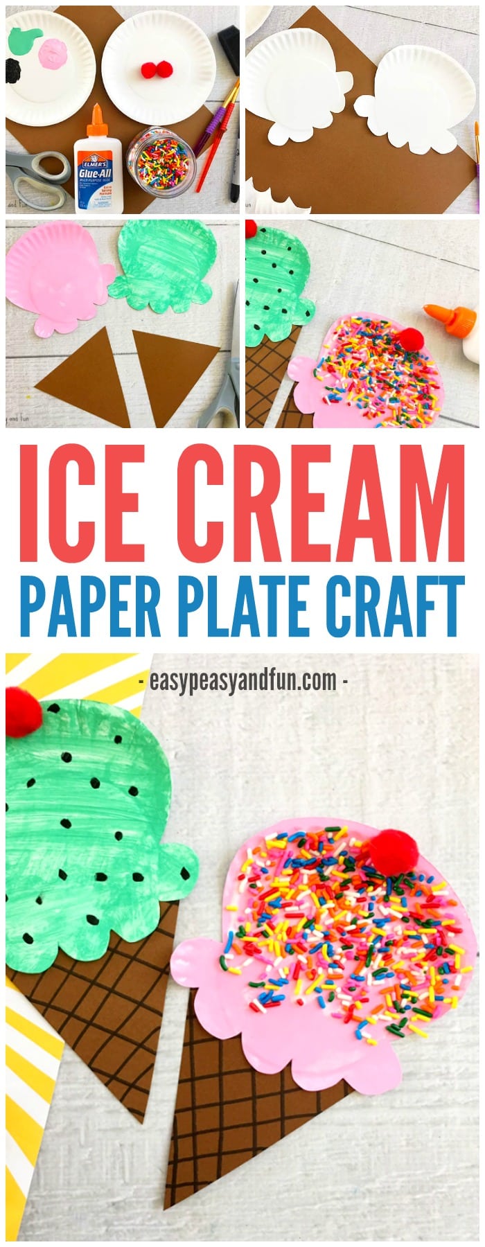 Fun kids paper ice cream craft